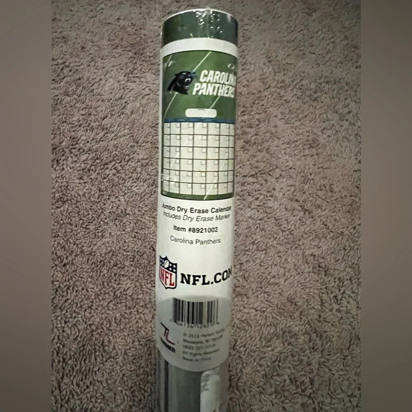 NWT Panthers Jumbo Dry Erase Sports Calendar - Picture 2 of 3